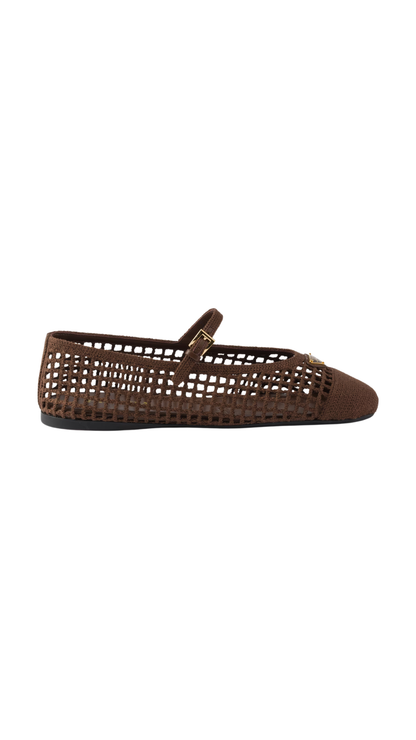 Crochet Ballerinas in Cocoa Brown