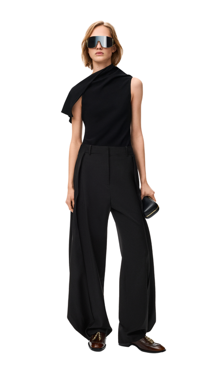 Trousers in Black Wool