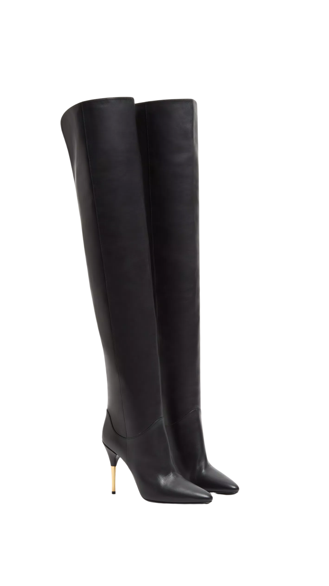 Deboot Over-the-Knee Calfskin Boot 105mm in Black