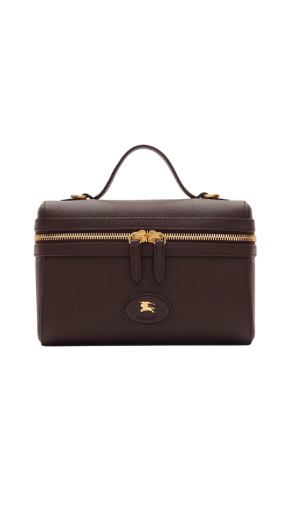 Bloomsbury Vanity Bag in Peat Brown/Sand Beige
