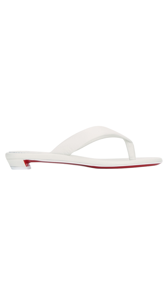 Miss Z Thong in Thongs - Kid Leather in White