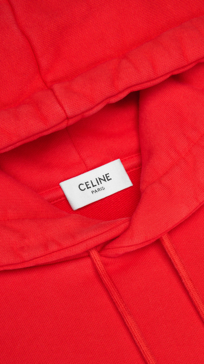 Hoodie in Red Cyclist/Royal Blue Cotton Fleece