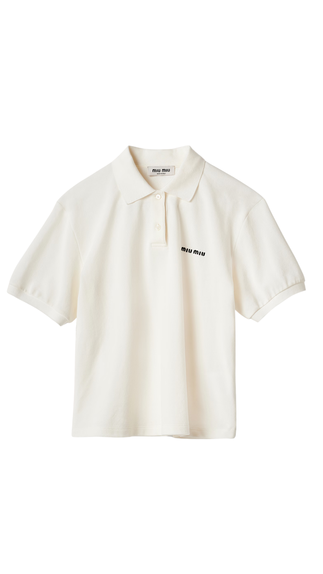 Cotton Piqué Polo Shirt in White