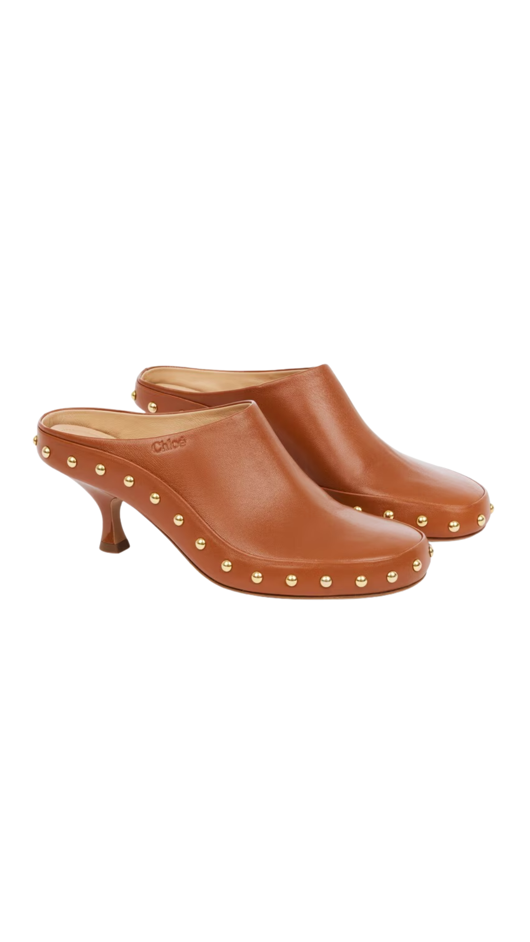 Junie Heeled Mule in Ginger Brown