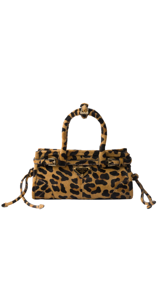Bonnie Mini Printed Leather Handbag in Honey