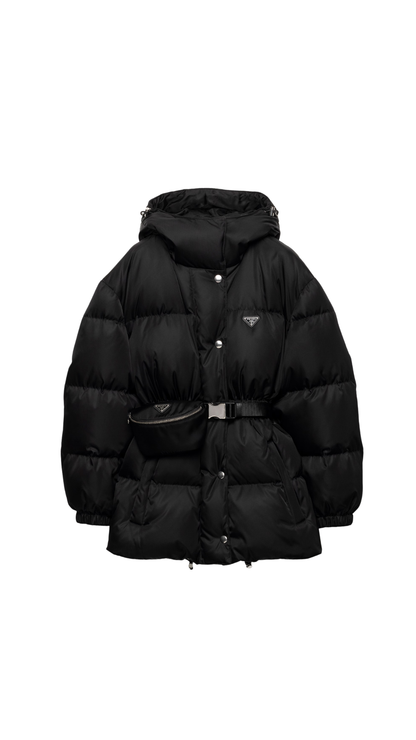 Re-Nylon Down Jacket in Black