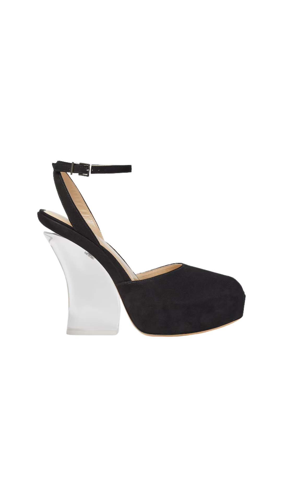 Illusion Black Suede Sandals