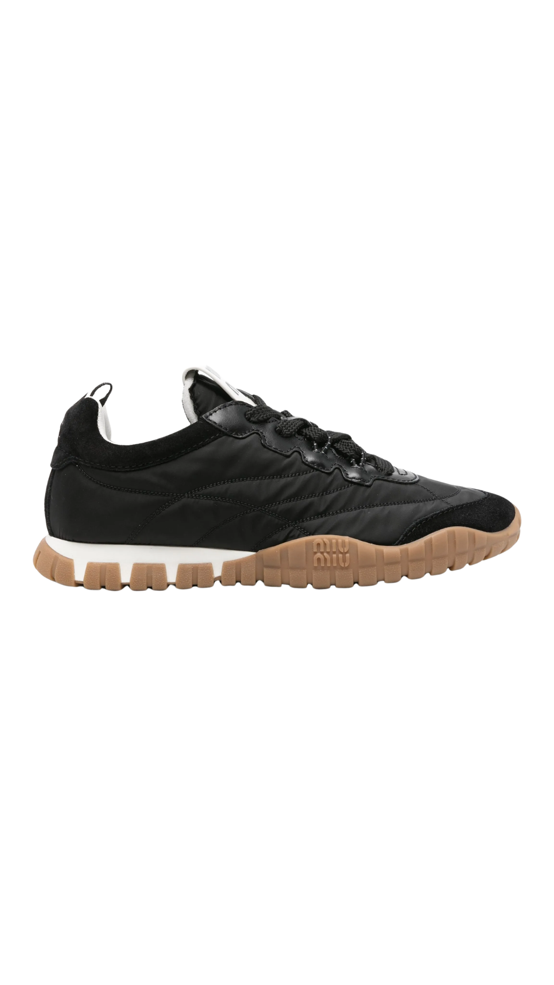 Tyre Technical Fabric and Suede Sneakers in Black
