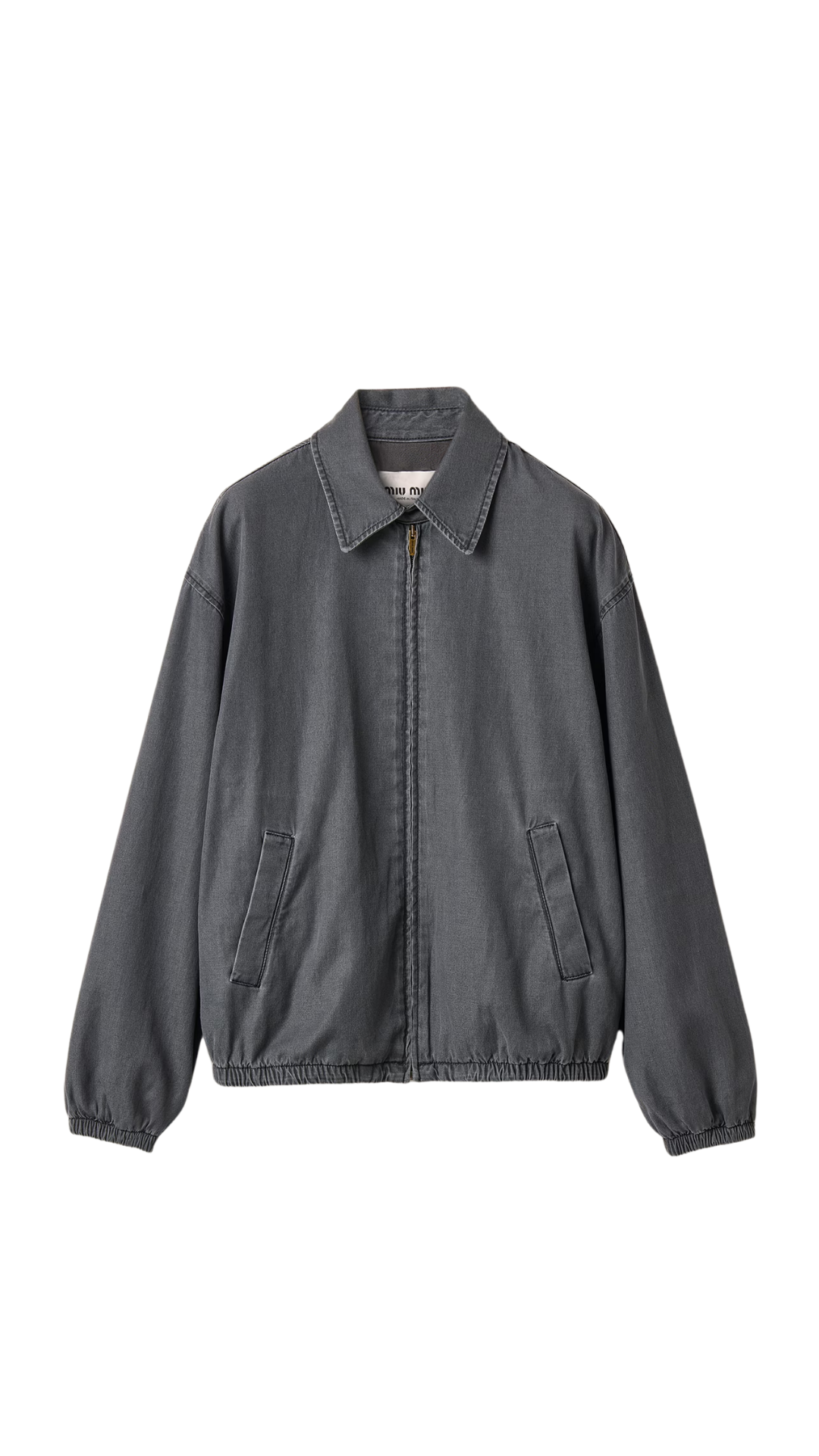 Chambray Blouson Jacket in Black