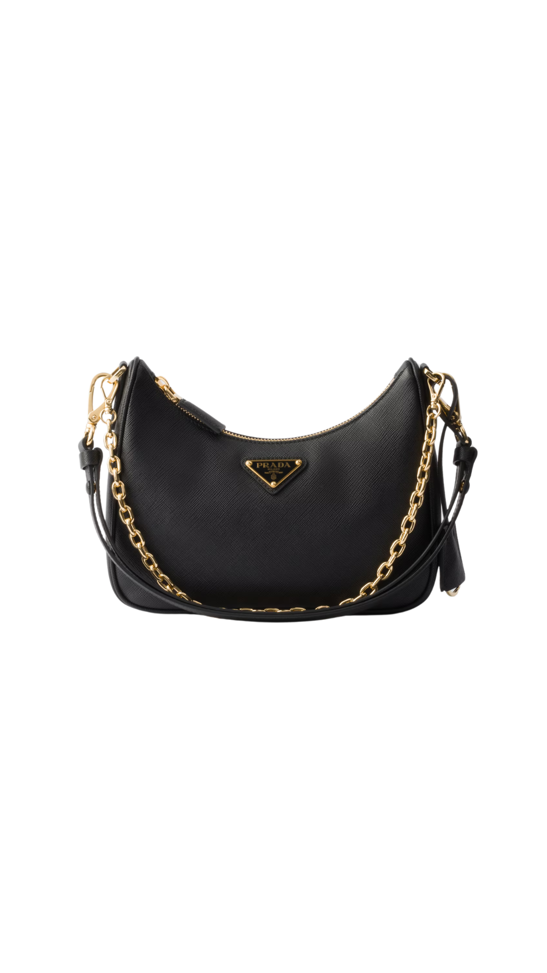 Re-Edition Mini Saffiano Leather Bag in Black