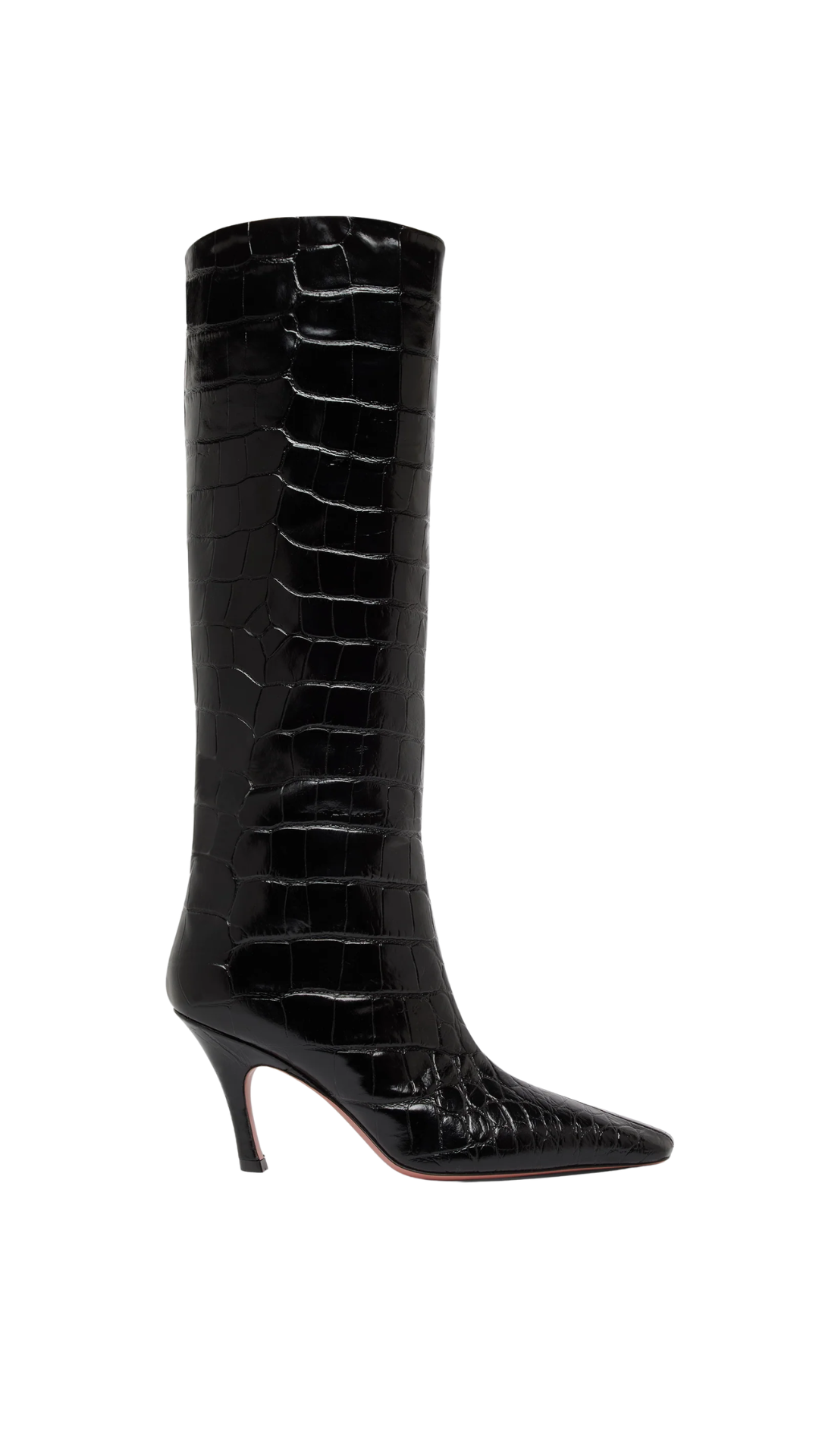 Mona Boot 80 Black Printed Croc