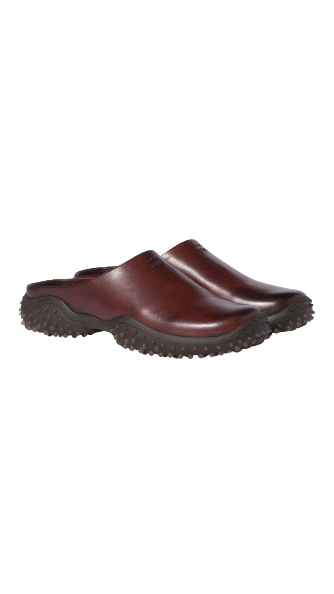 Leather Mules in Coffee