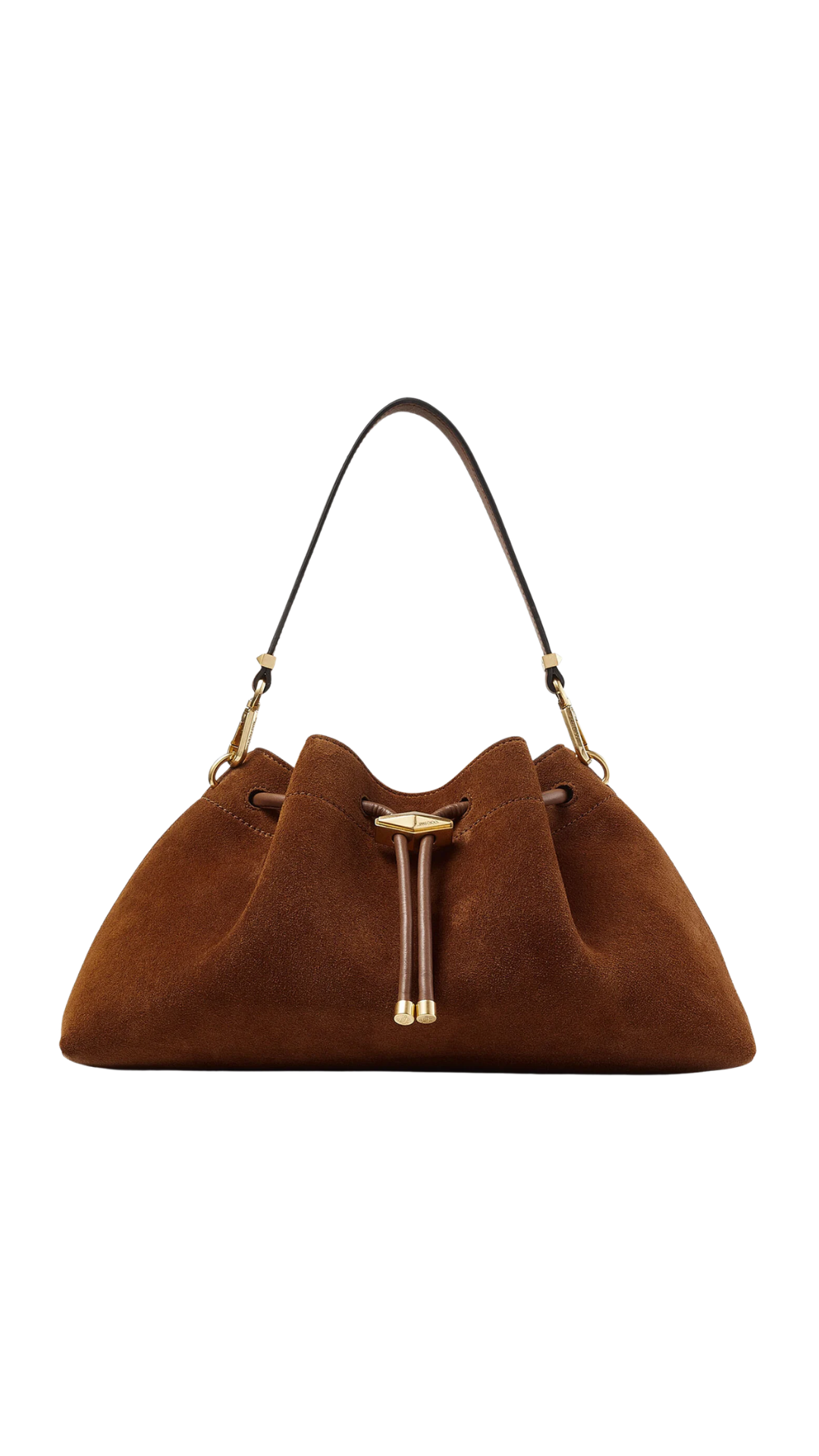 Cinch Medium in Tan Suede Shoulder Bag