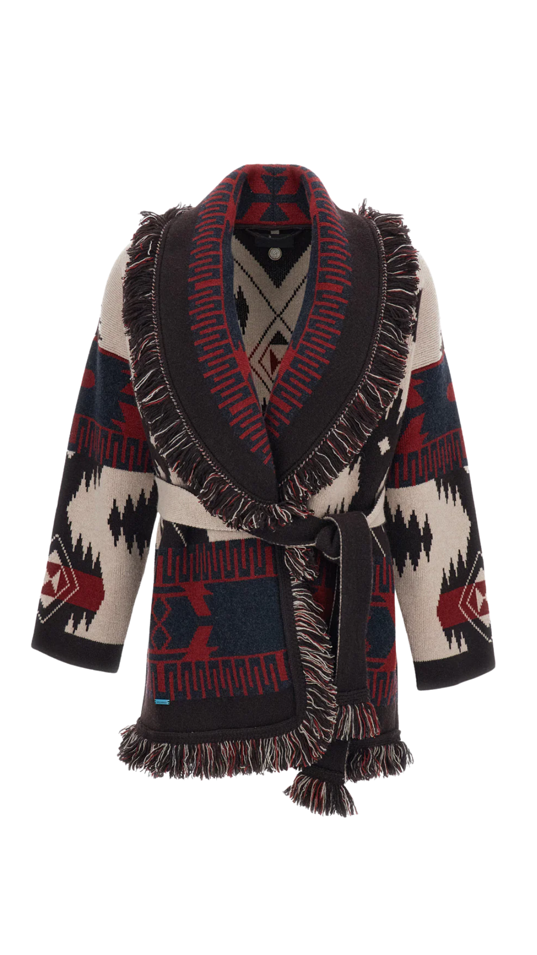 Icon Jacquard Cashmere Cardigan in Multicolored
