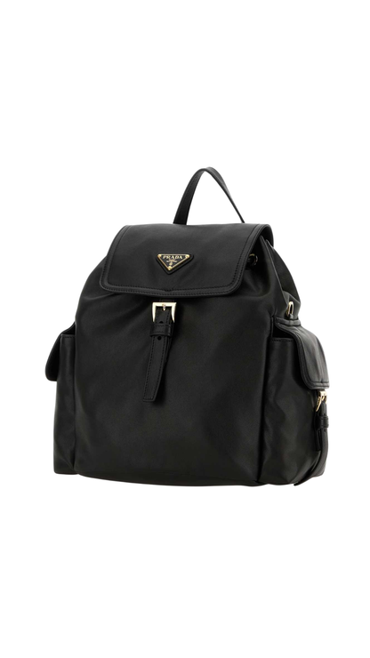 Prada Explore Medium Nappa Leather Backpack in Black