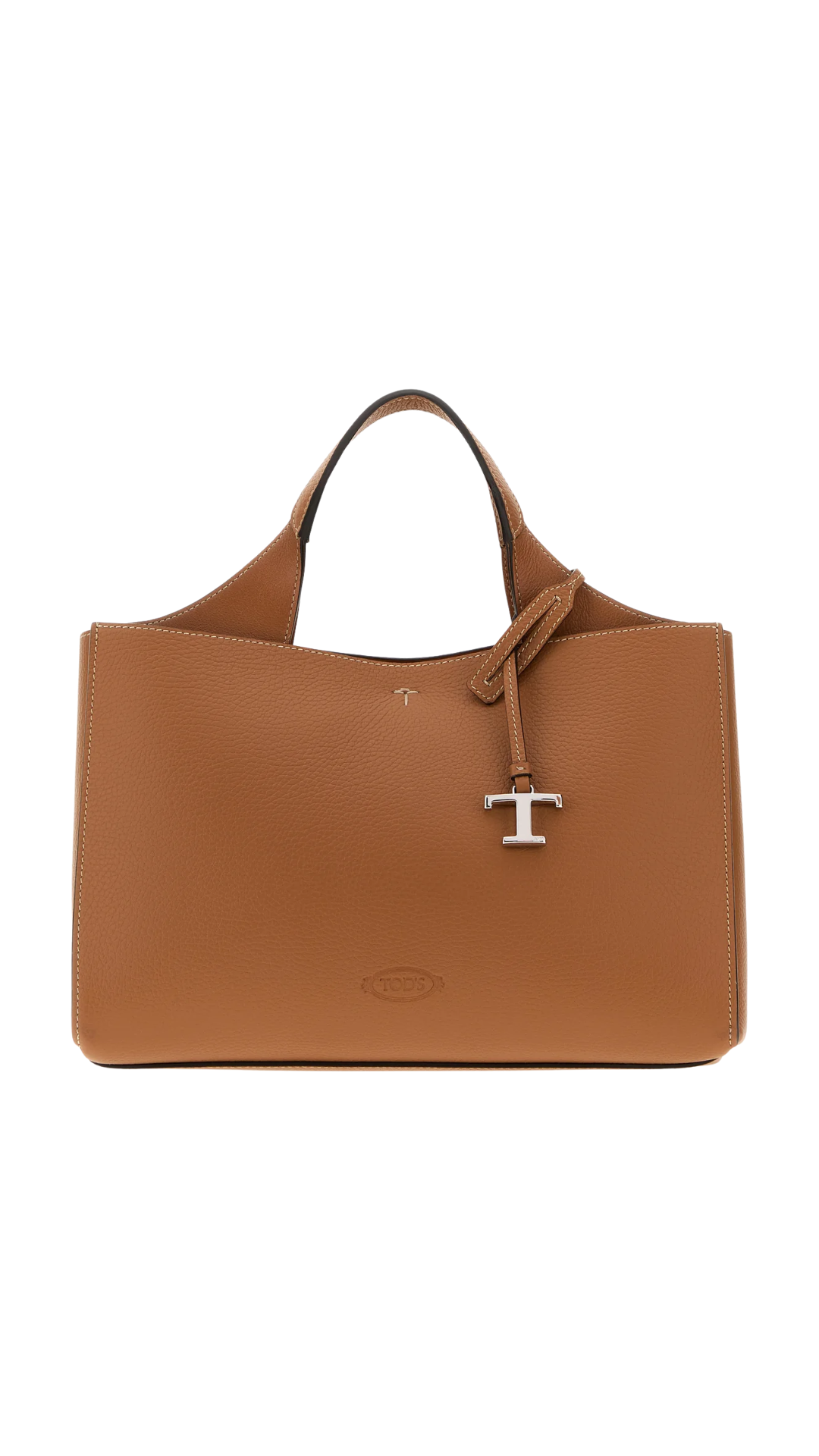 Camel Leather Apa Handbag in Brown