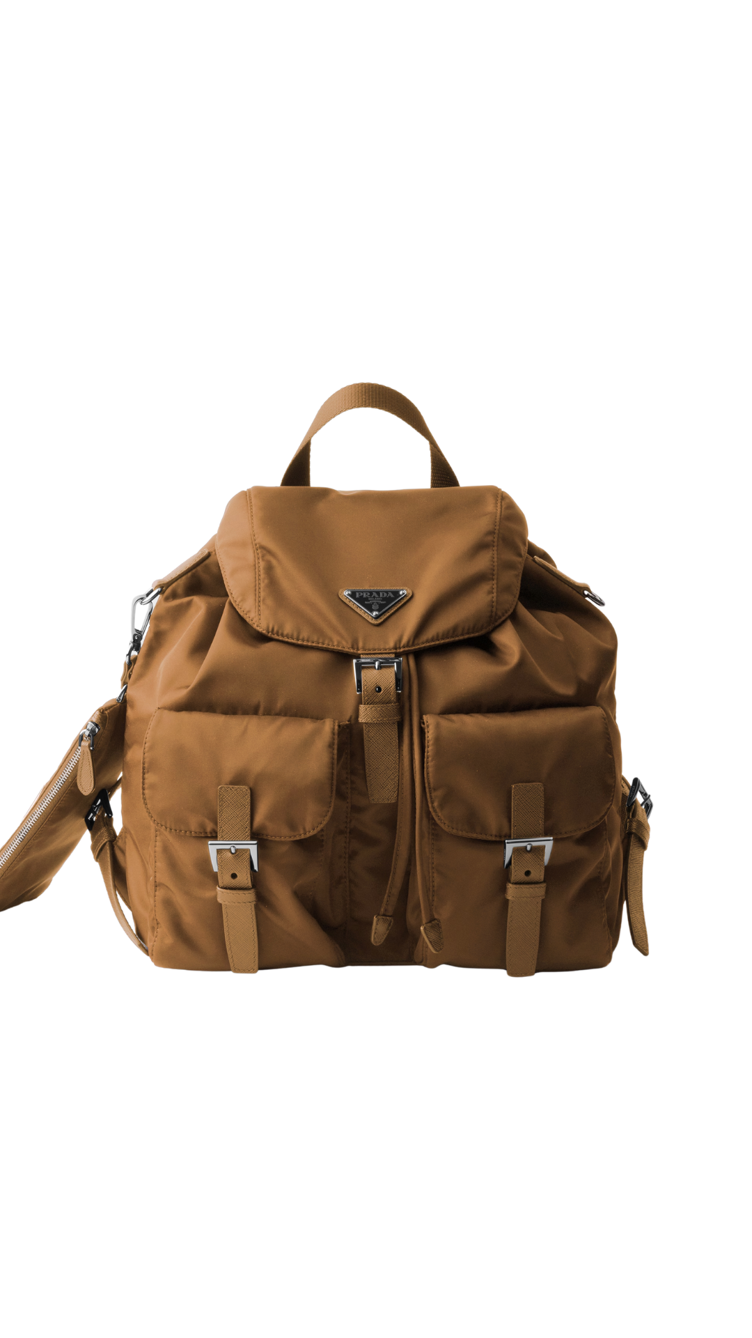 Medium Re-Nylon Backpack in Brandy