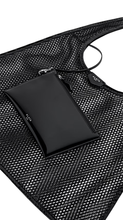 One Piece Hobo Bag in Black Fishnet
