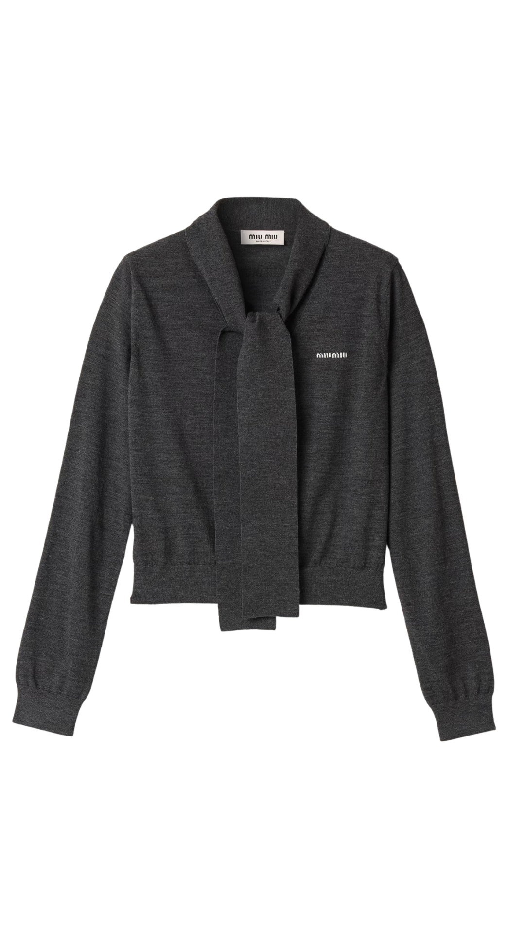 Wool Cardigan in Anthracite Gray