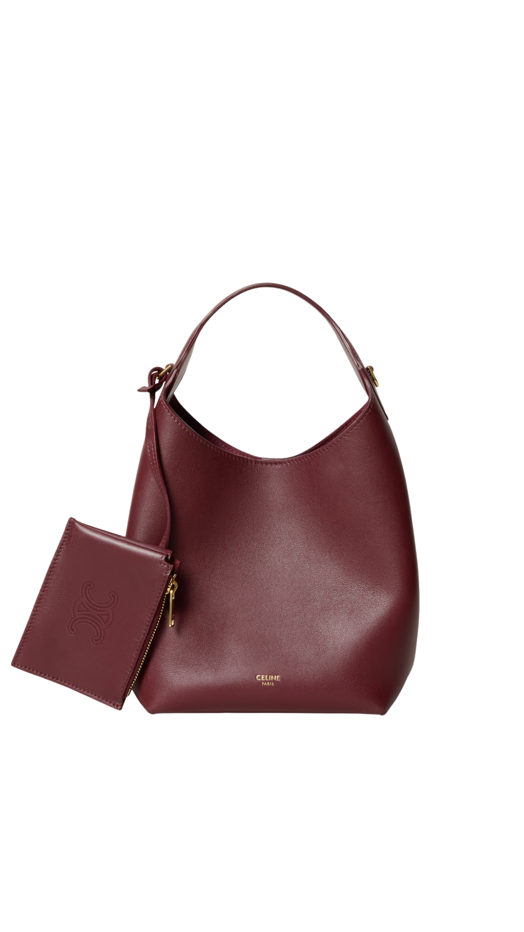 Small Hobo in Syrah Supple Smooth Calfskin