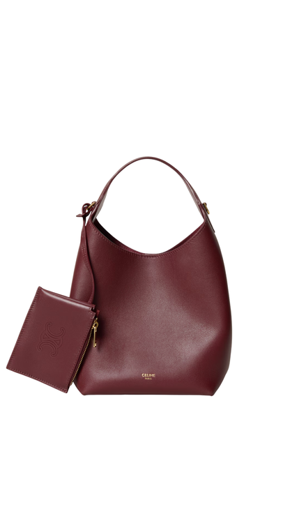 Small Hobo in Syrah Supple Smooth Calfskin