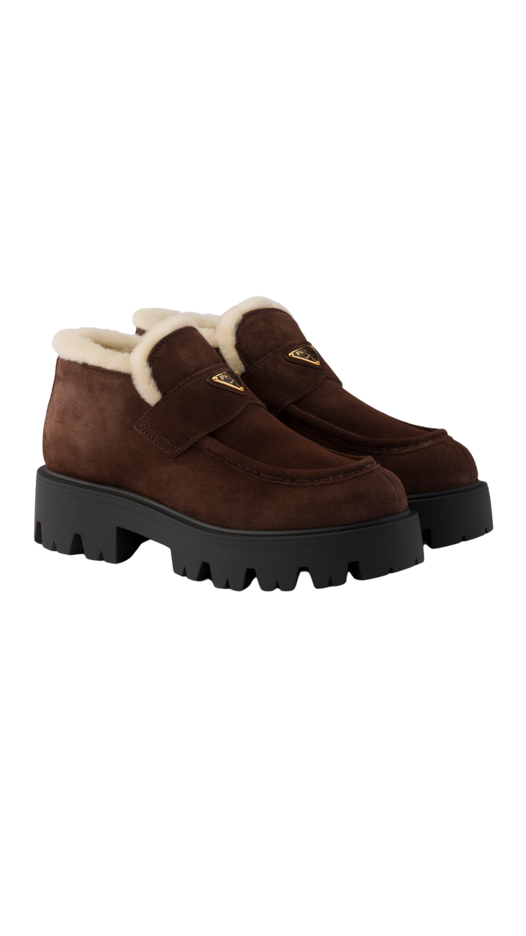 Suede Loafers in Dark Brown