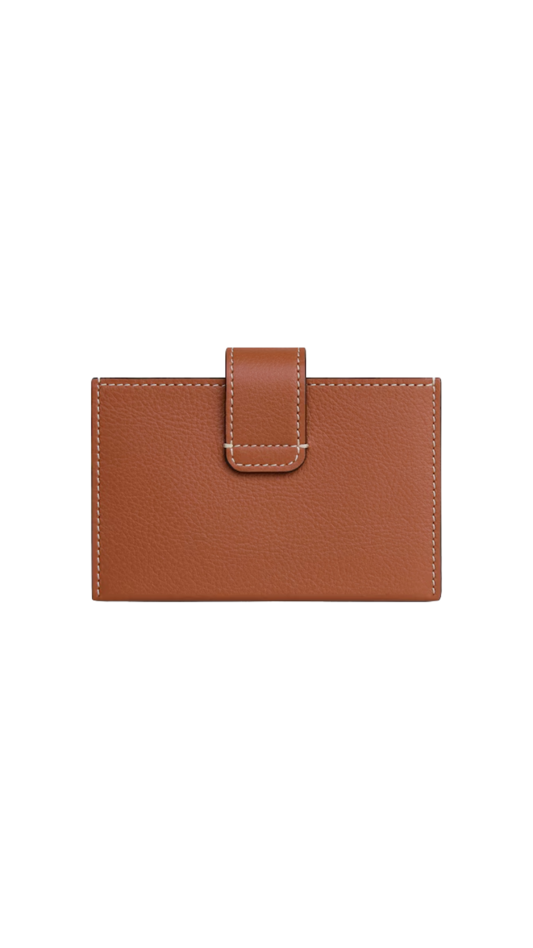 Accordeon Card Holder Nino in Tan Supple Grained Calfskin