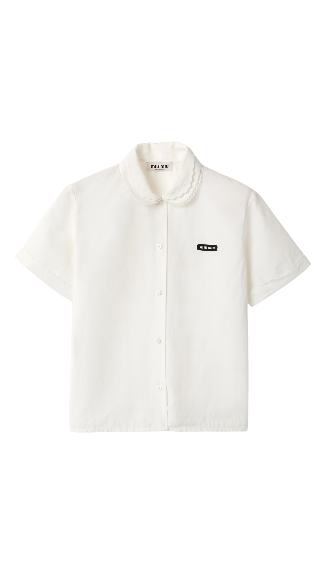 Slubbed Poplin Shirt in White
