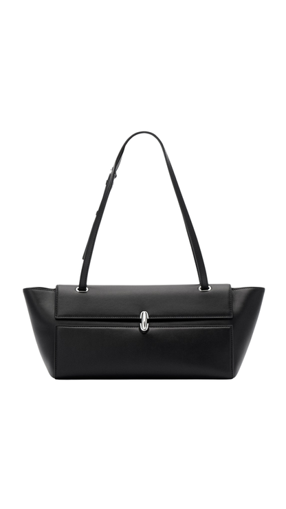 Symmetry Trapeze Shoulder Bag in Black
