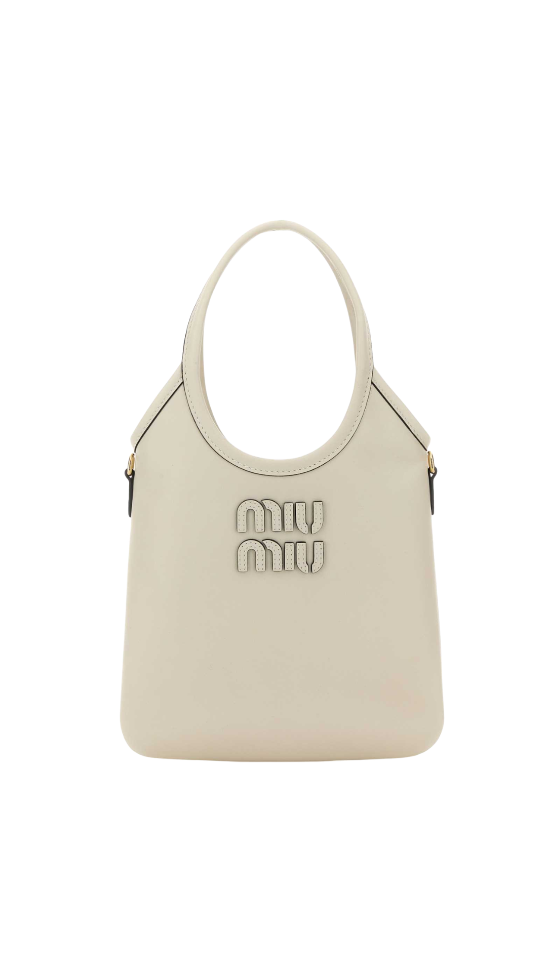Ivy Leather Bag in Chalk White