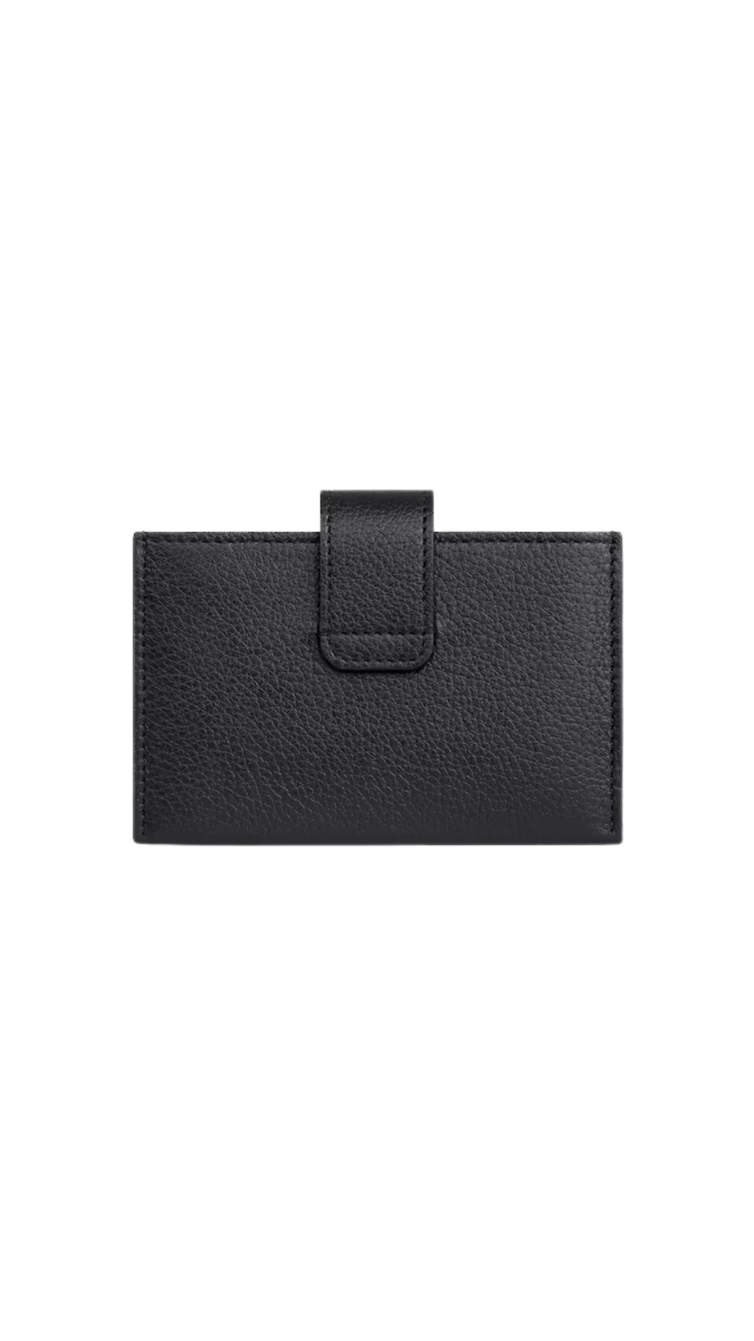 Accordeon Card Holder Nino in Black Supple Grained Calfskin