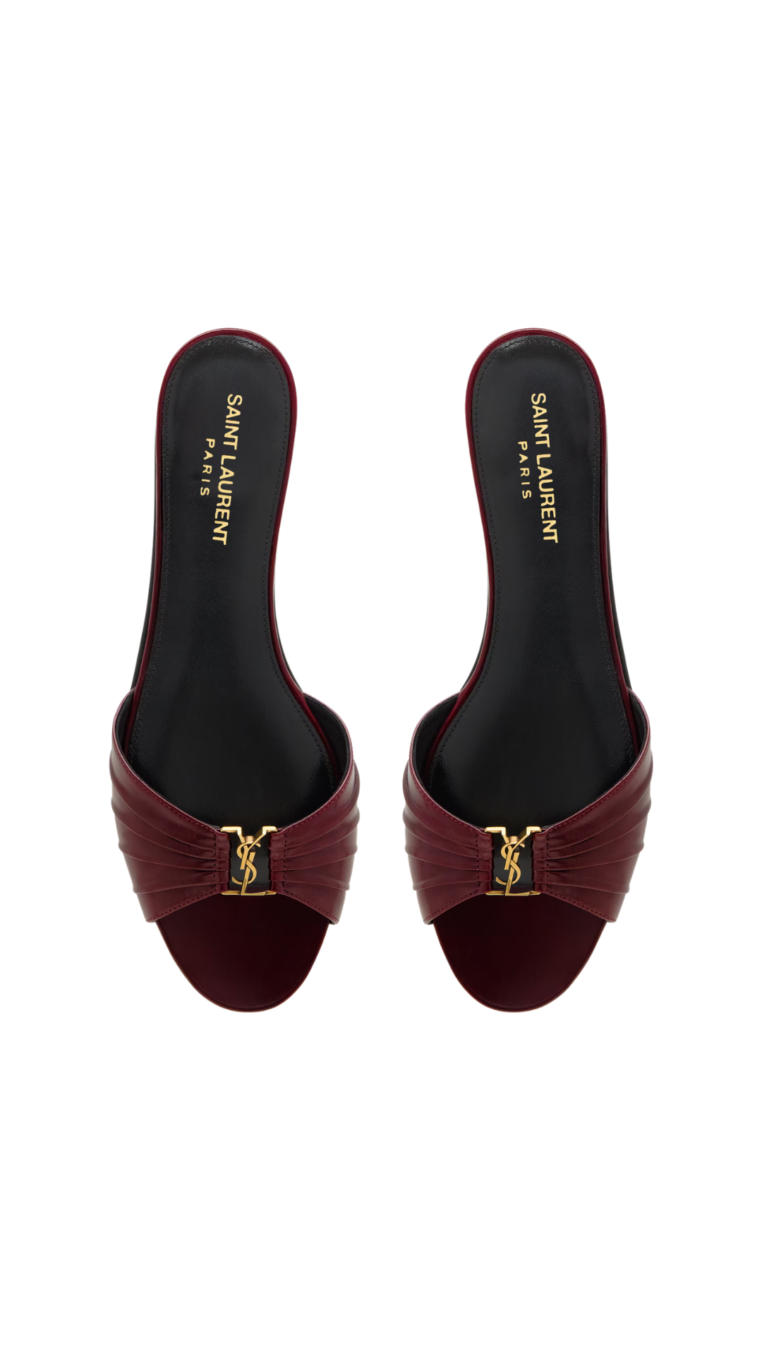 Babylone Slides in Vintage Bordeaux Smooth Leather