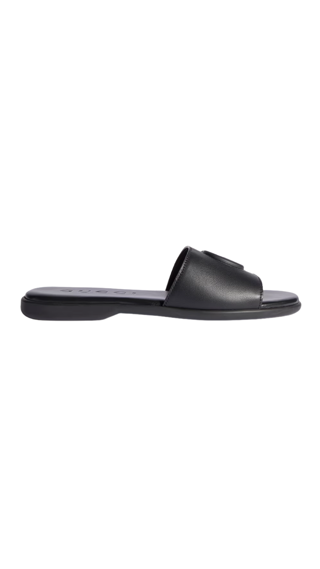 Women's Slide Sandal with Double G in Black