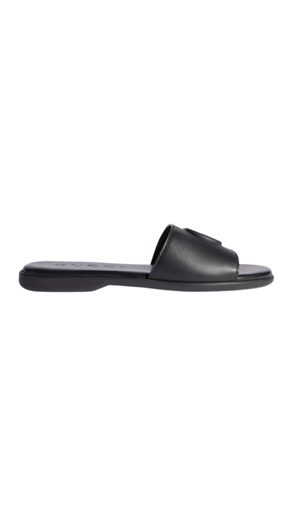 Women's Slide Sandal with Double G in Black