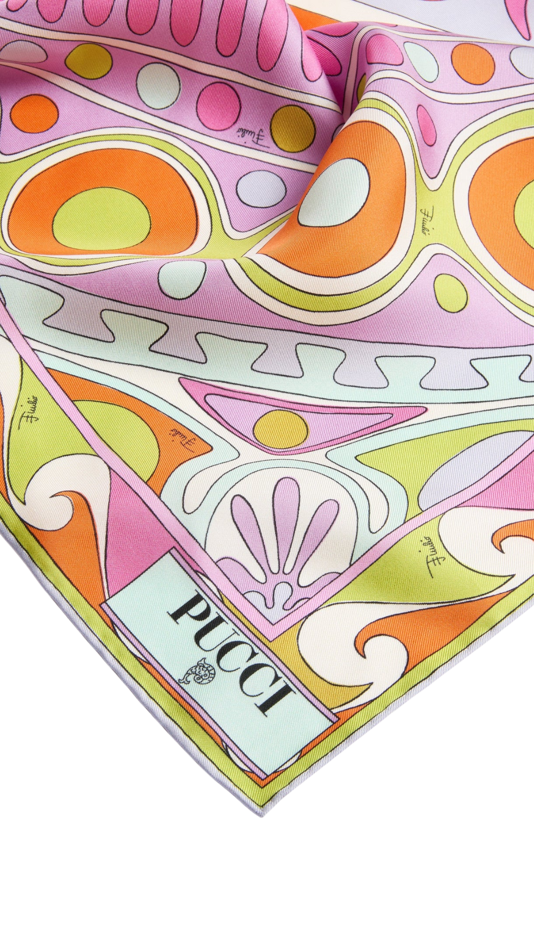 Soleil Print Silk Carre in Multicolor