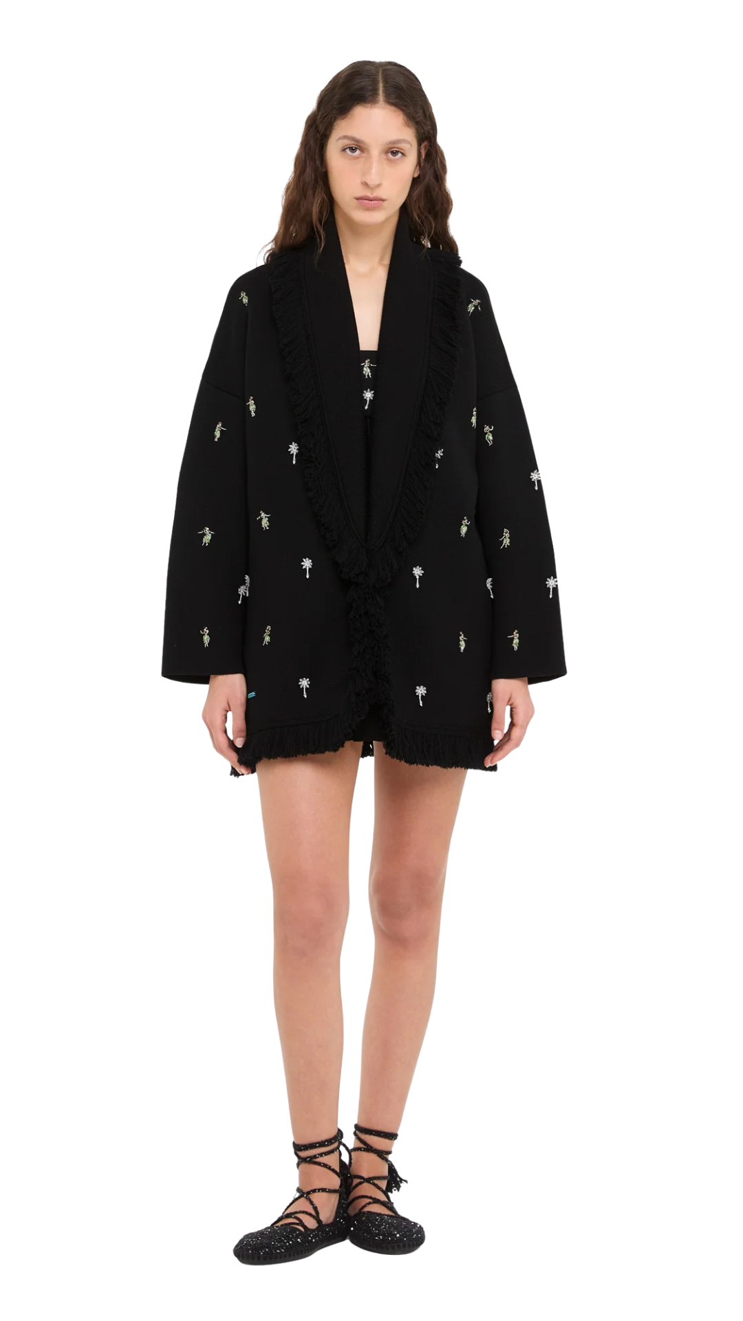 Dance With Me Cardigan in Black/Multicolor