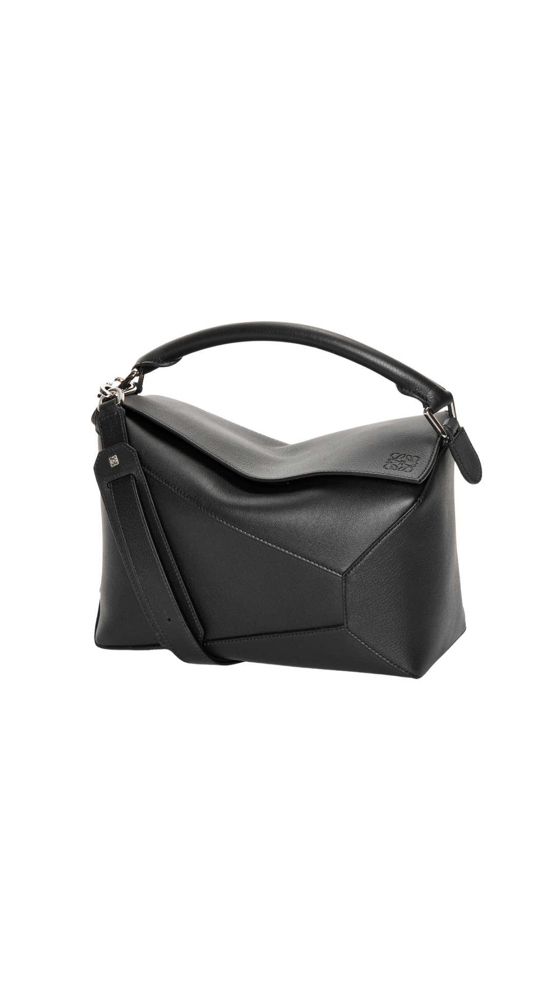 Medium Puzzle Edge Bag in Black Classic Calfskin