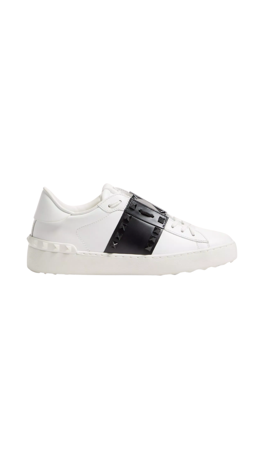 Rockstud Untitled Sneaker In Calfskin Leather With Tonal Studs