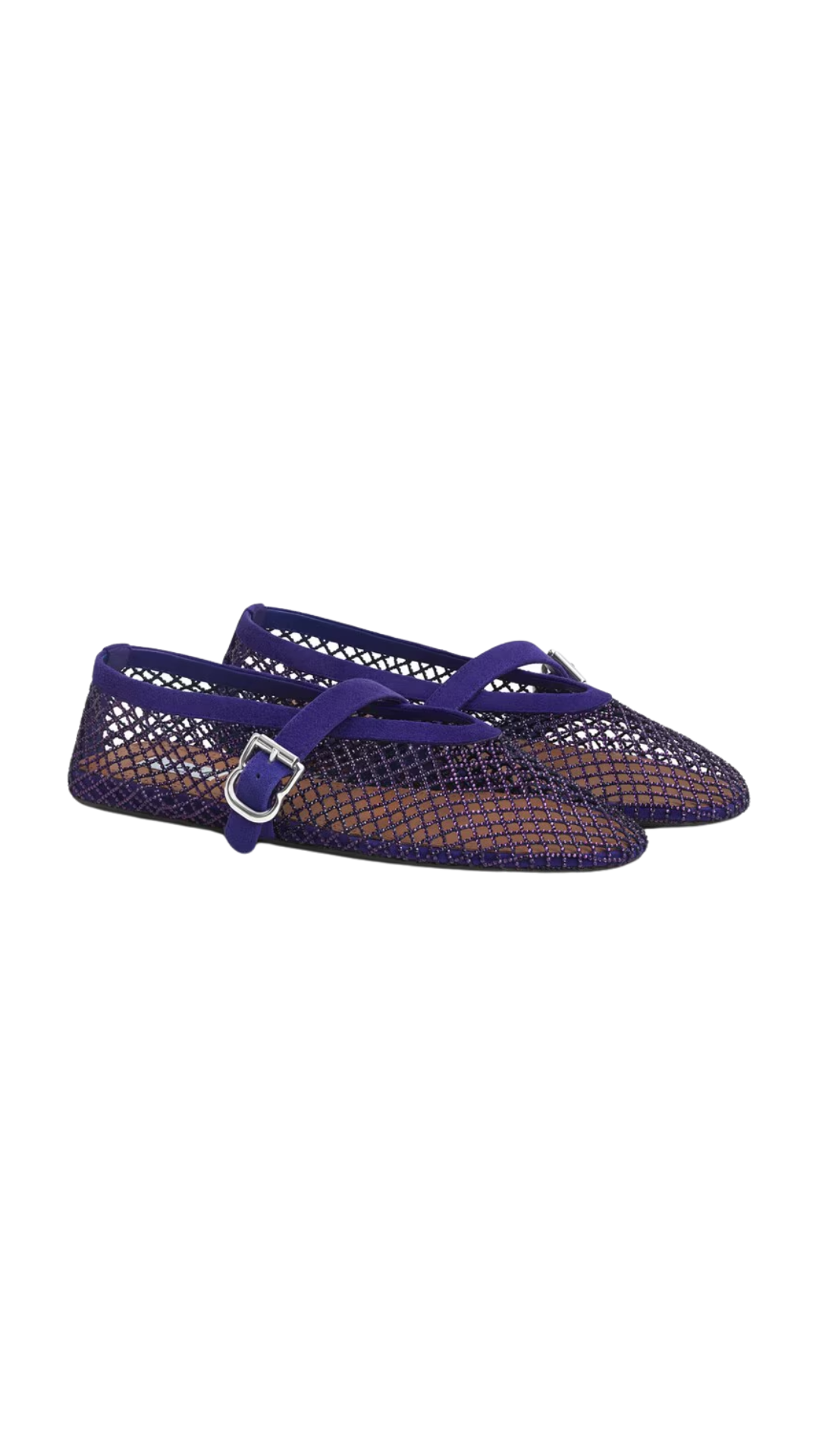 Ballet Flats in Iris Strass Fishnet