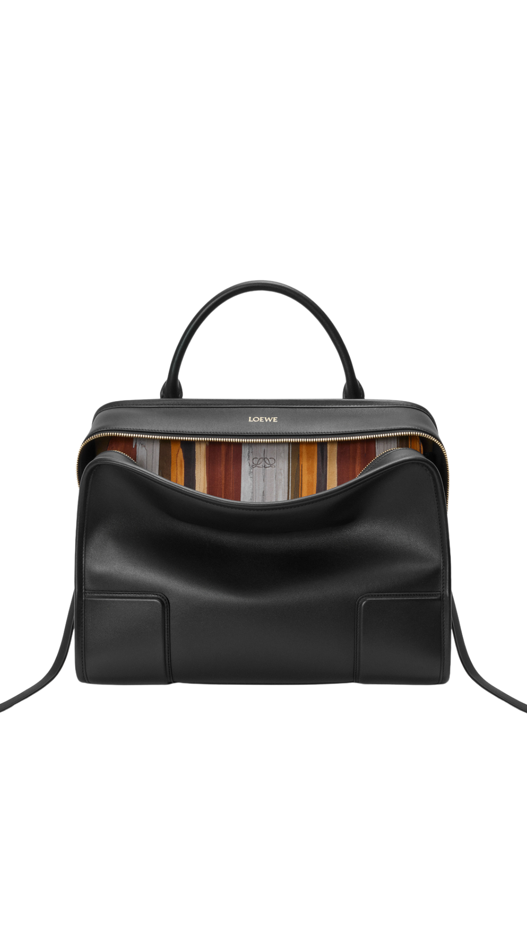 Large Skived Amazona 180 Bag in Black Soft Calfskin