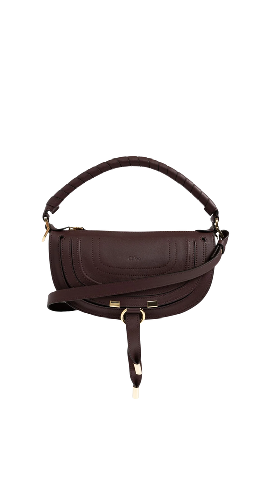 Mini Marcie Shoulder Bag in Red Soft Leather