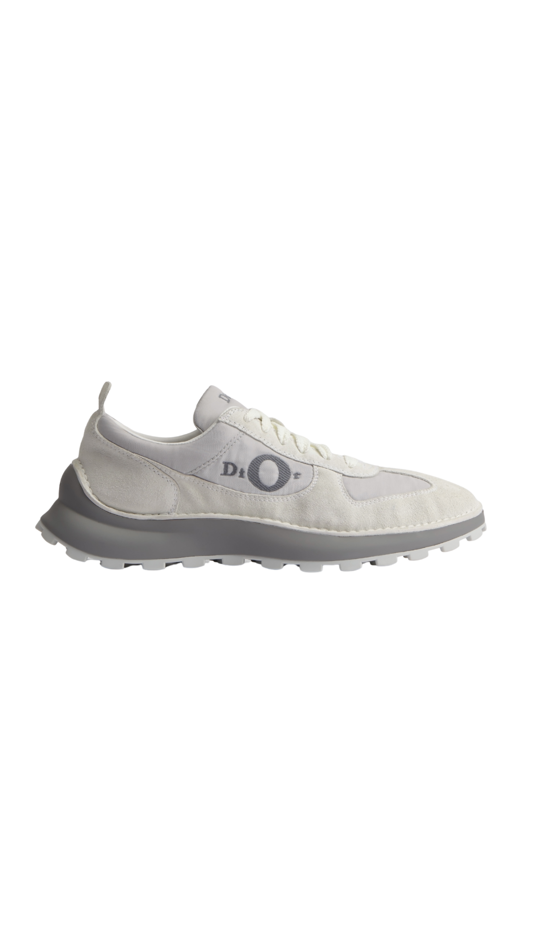 Squash Sneaker in Gray Suede Calfskin and Technical Fabric