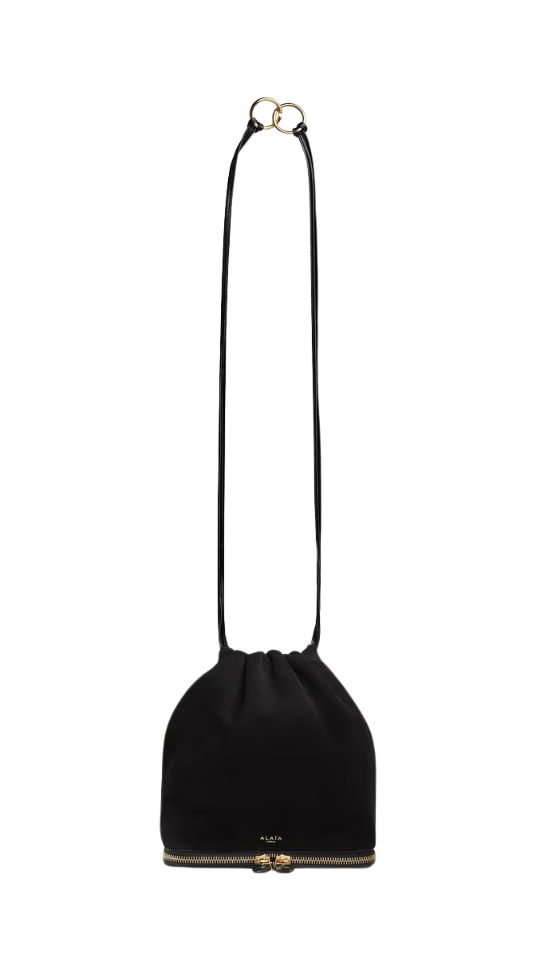 Le Pochon Bag in Black Suede