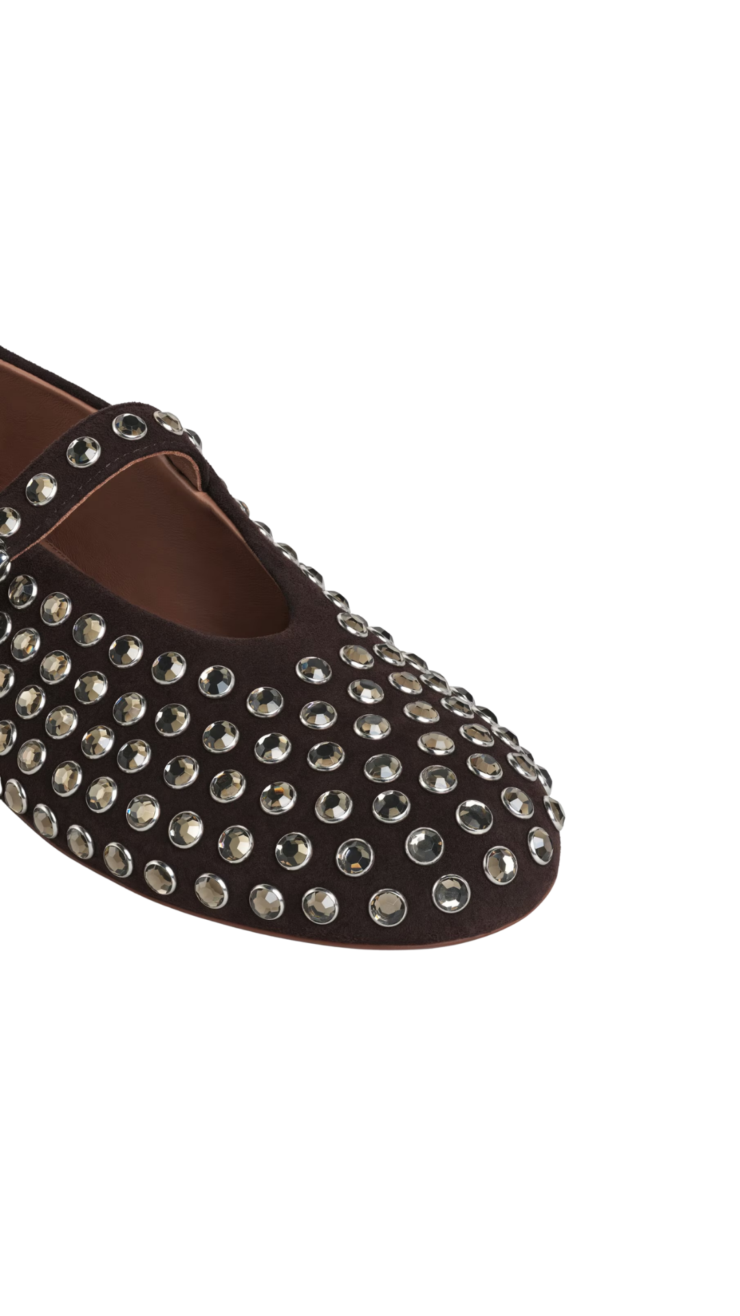 Strass Suede Ballet Flats