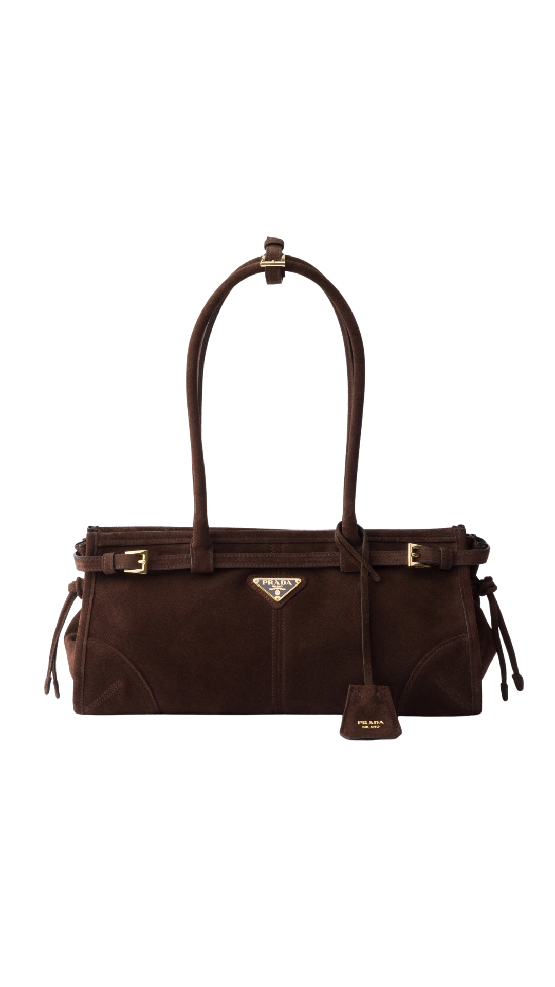 Bonnie Medium Suede Bag in Dark Brown