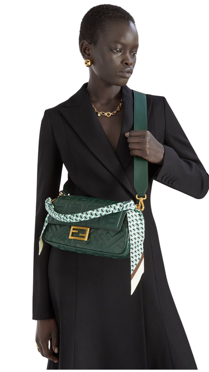 Baguette® in Dark Green Leather Bag