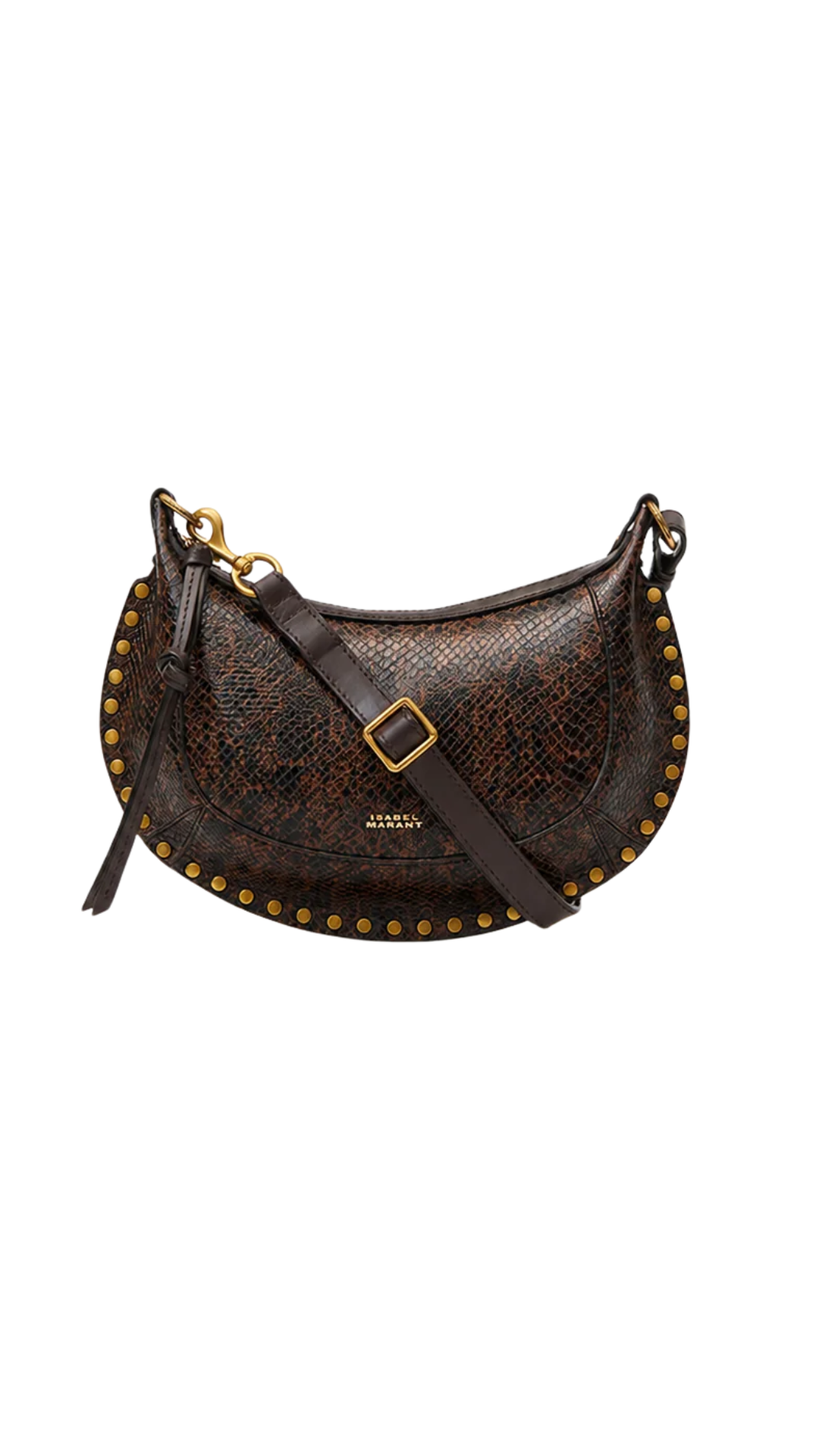 Oskan Moon Bag in Mocha Grained Leather