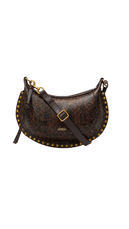Oskan Moon Bag in Mocha Grained Leather