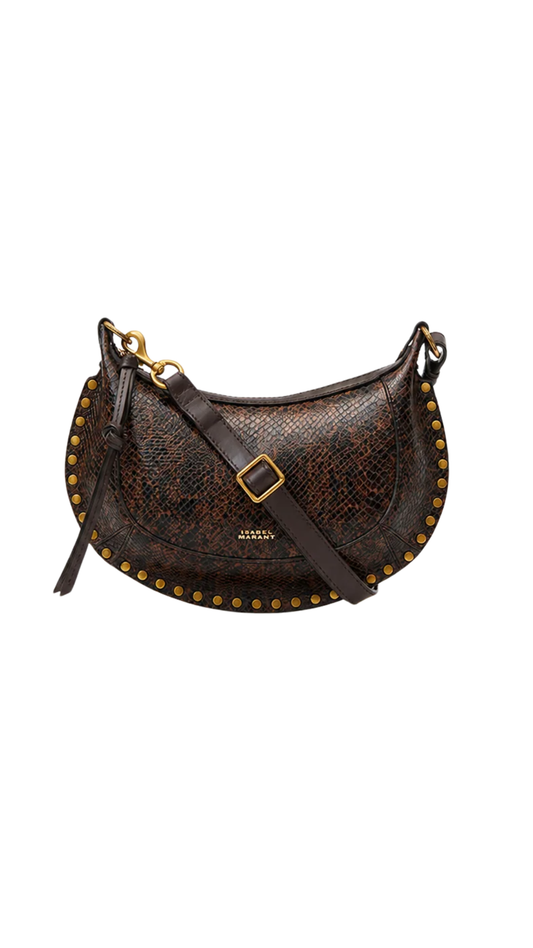 Oskan Moon Bag in Mocha Grained Leather