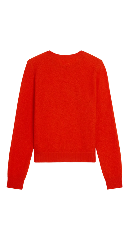 Wool Sweater with Triomphe Detail in Red